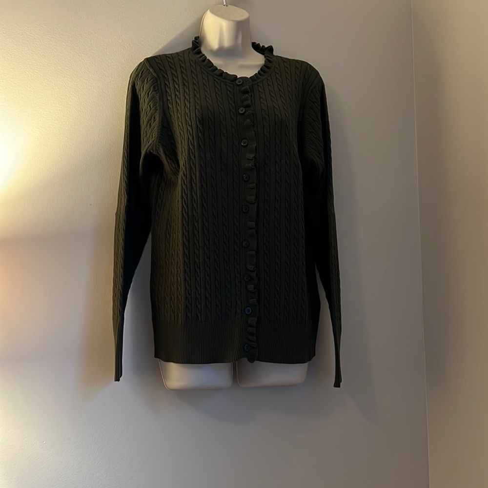 Hunter green cardigan